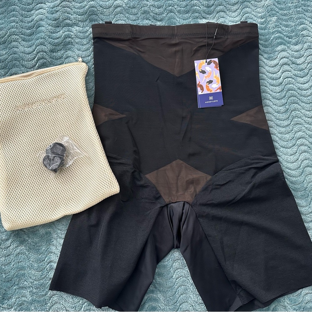 Honeylove Black SuperPower Short All Over Scult Shapewear 1X